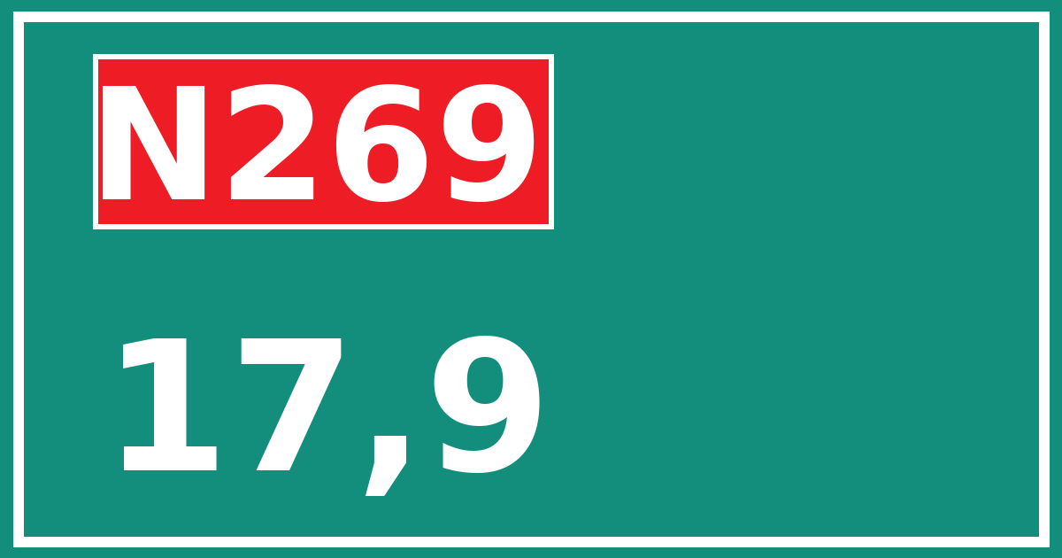 Hectometerbord N269 17,9