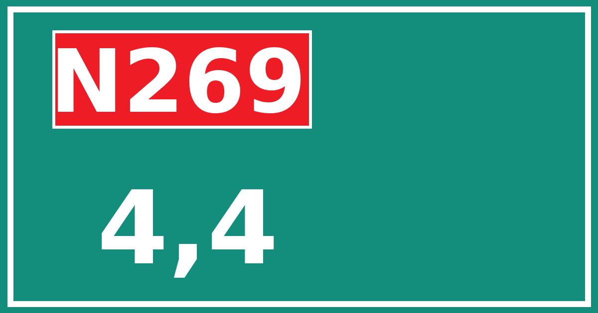 Hectometerbord N269 4,4