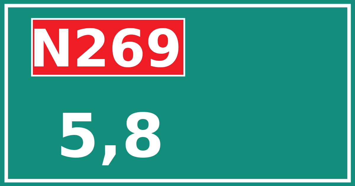 Hectometerbord N269 5,8