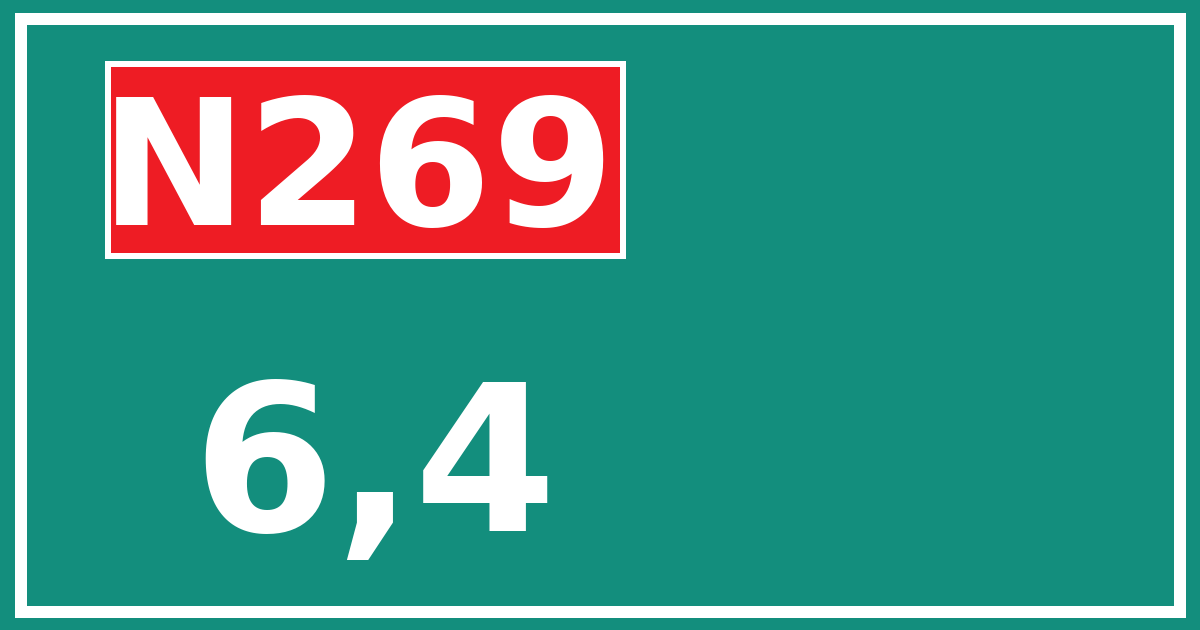 Hectometerbord N269 6,4