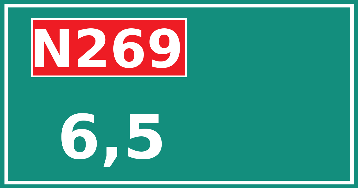 Hectometerbord N269 6,5