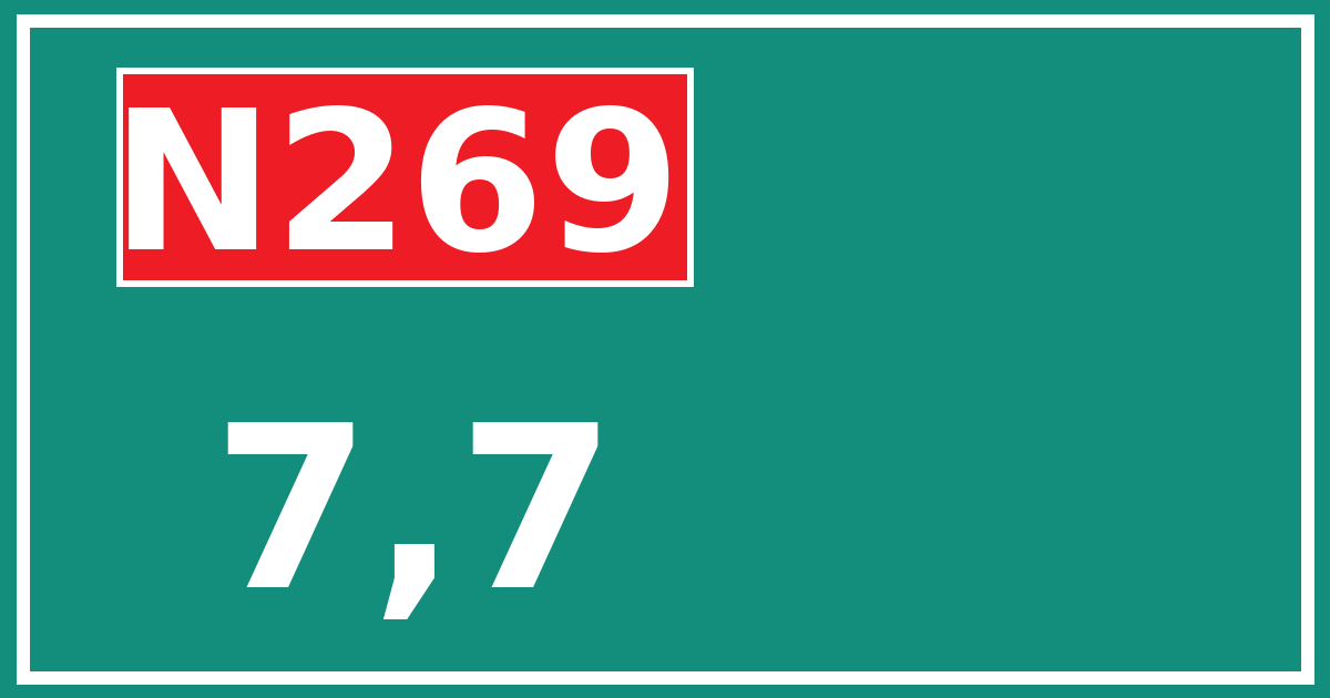 Hectometerbord N269 7,7