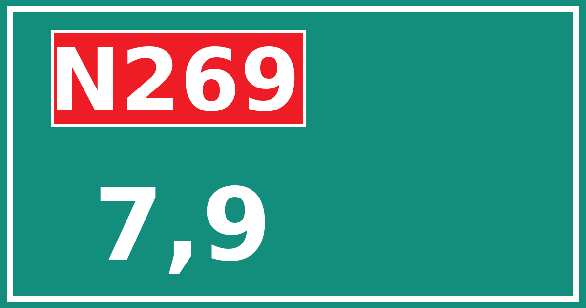 Hectometerbord N269 7,9