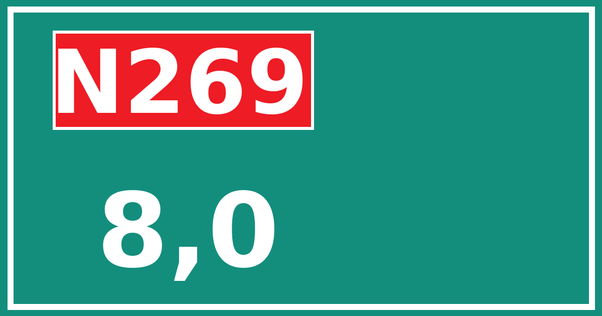 Hectometerbord N269 8,0