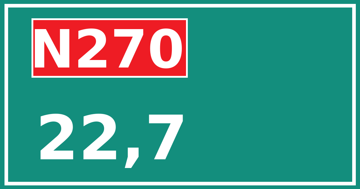 Hectometerbord N270 22,7