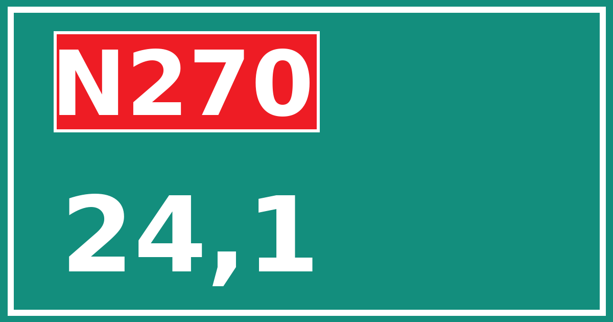 Hectometerbord N270 24,1