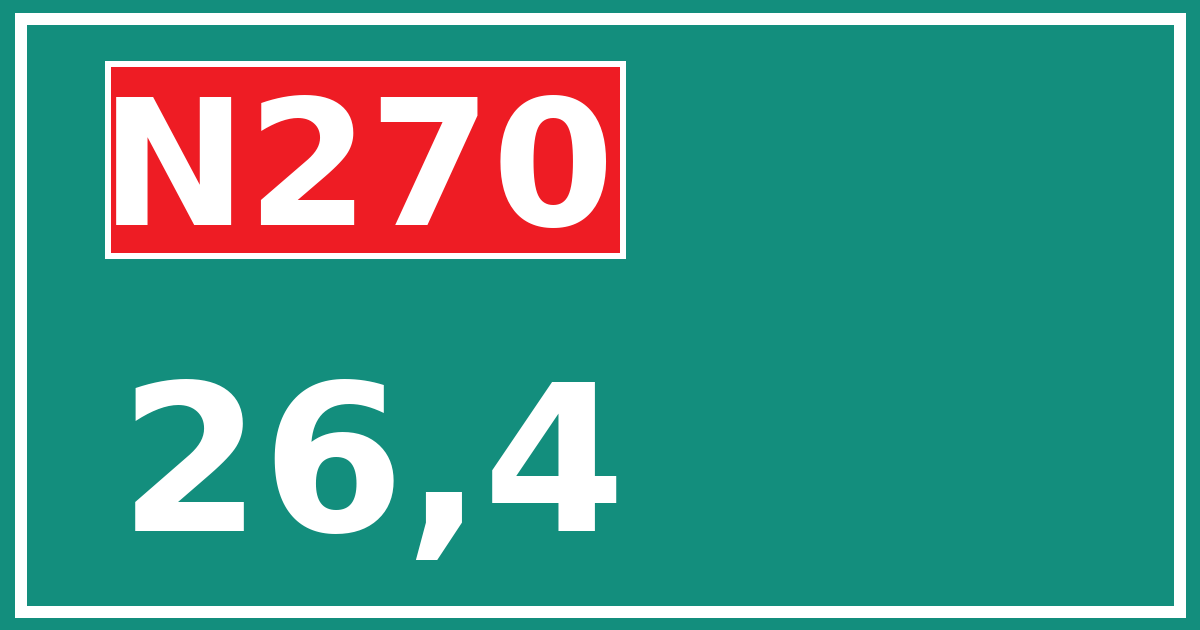 Hectometerbord N270 26,4