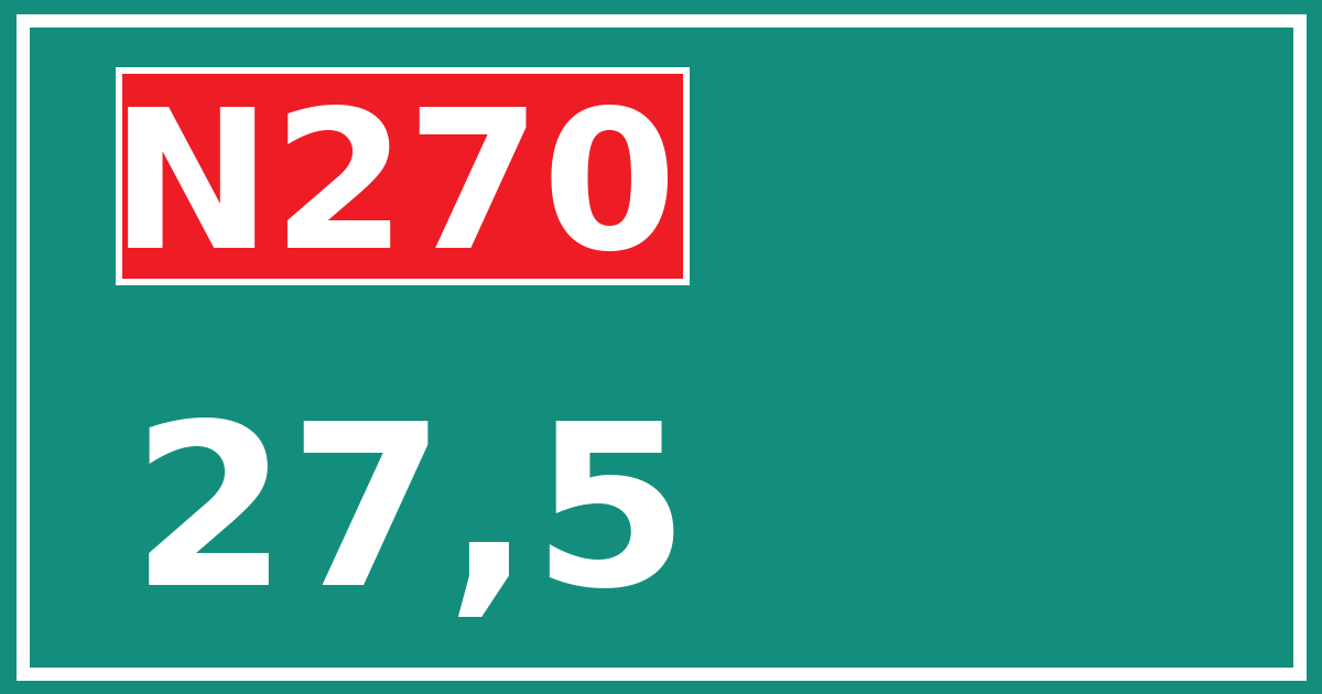 Hectometerbord N270 27,5