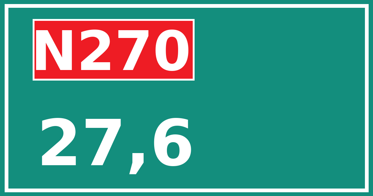Hectometerbord N270 27,6
