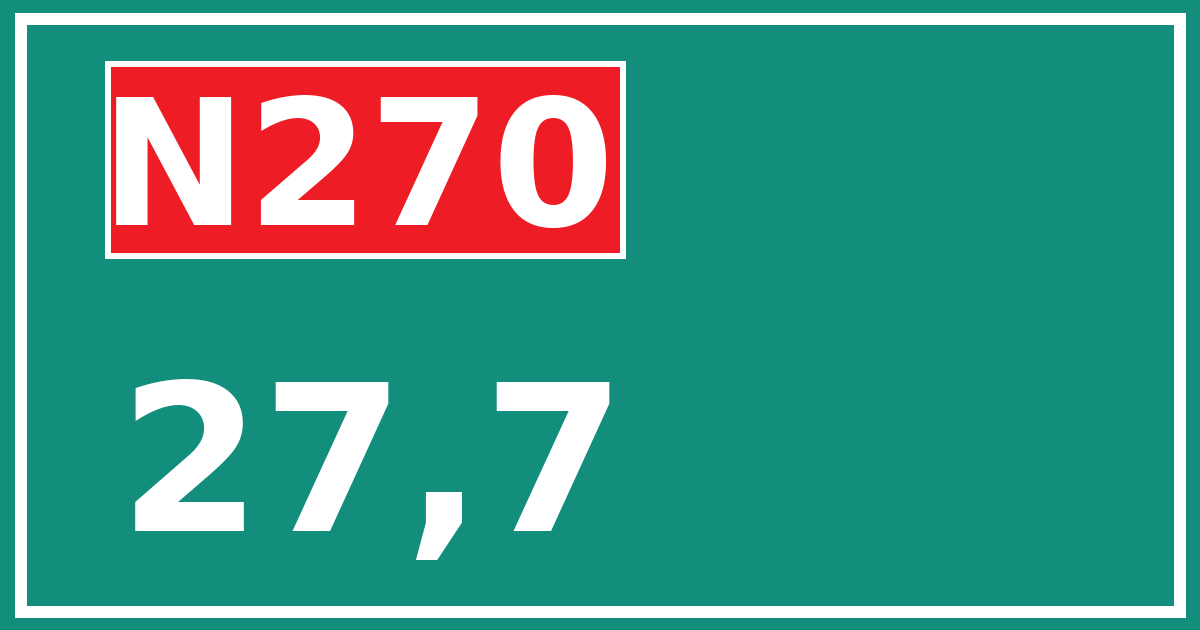 Hectometerbord N270 27,7