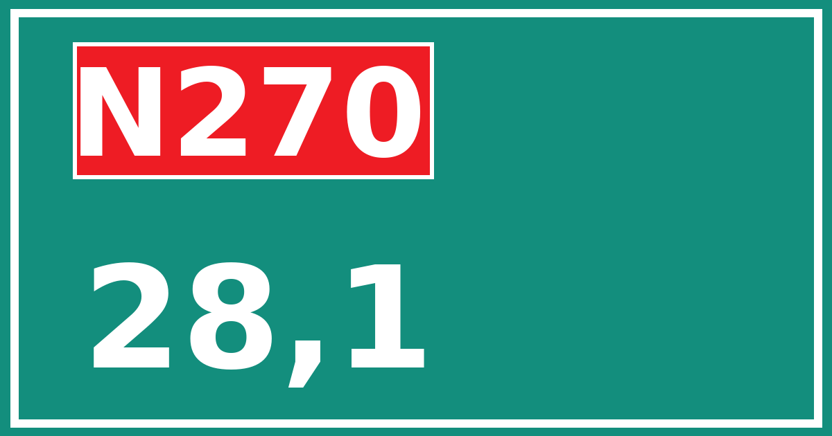 Hectometerbord N270 28,1