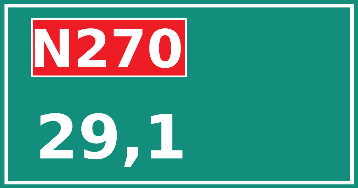 Hectometerbord N270 29,1