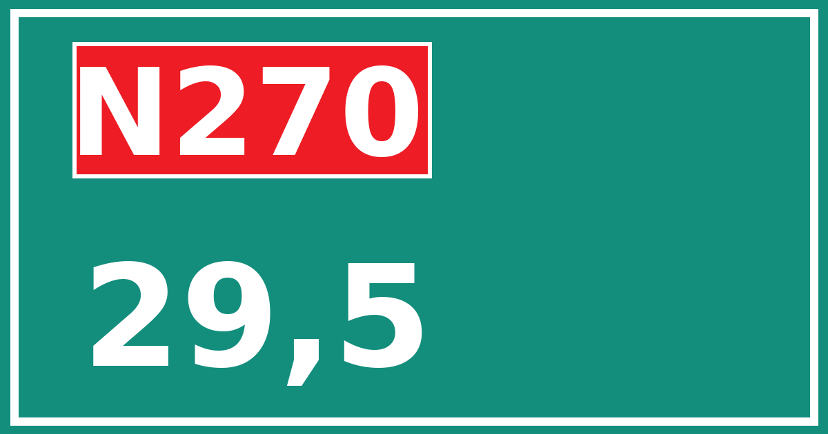 Hectometerbord N270 29,5
