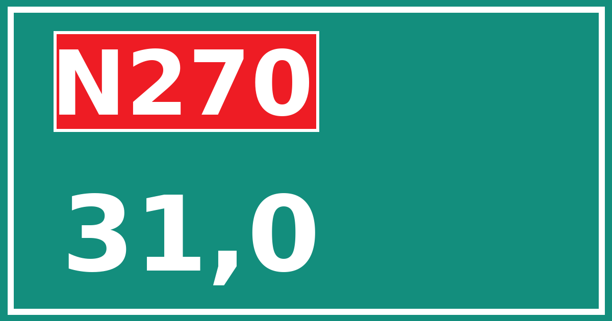 Hectometerbord N270 31,0