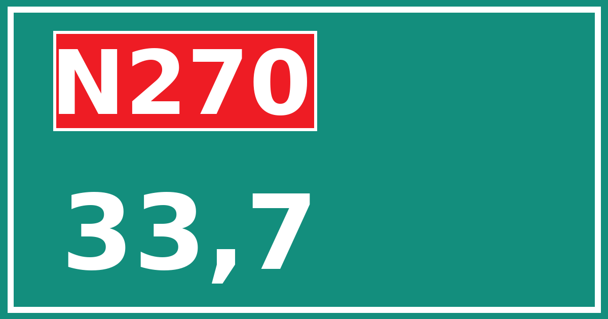 Hectometerbord N270 33,7