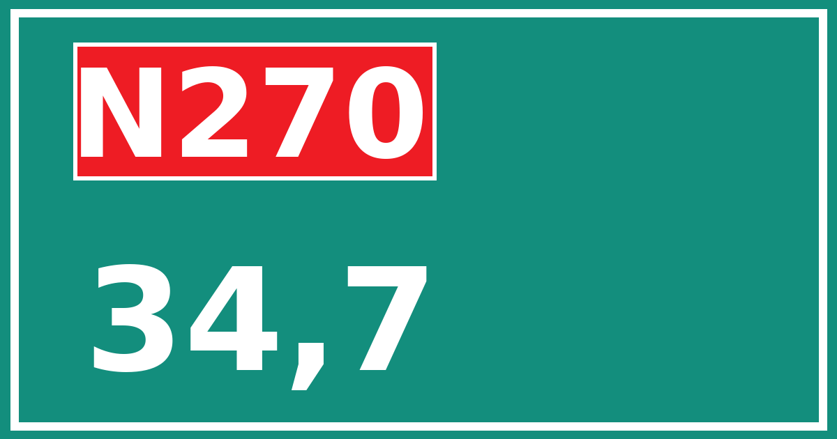 Hectometerbord N270 34,7