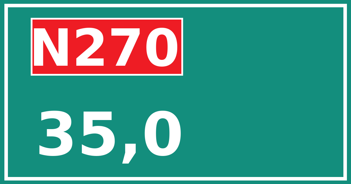 Hectometerbord N270 35,0