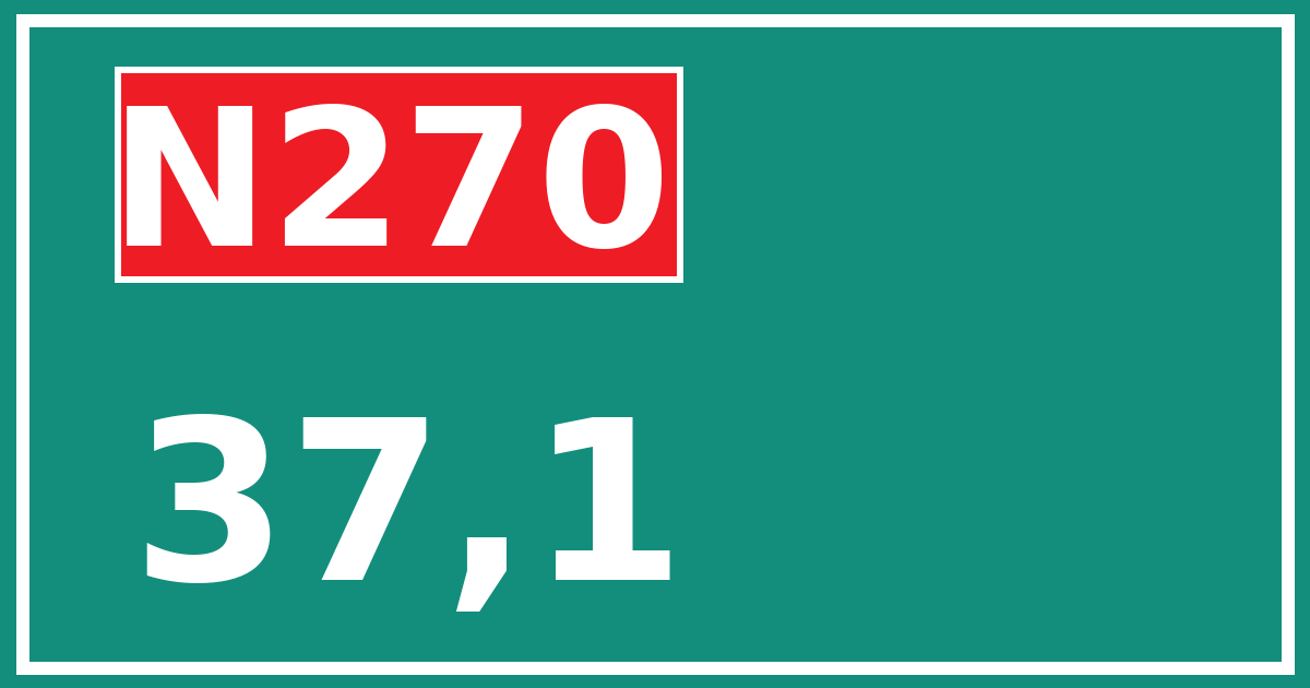 Hectometerbord N270 37,1