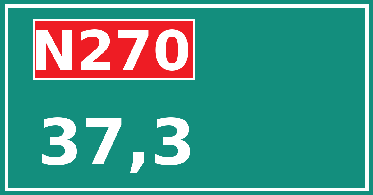 Hectometerbord N270 37,3