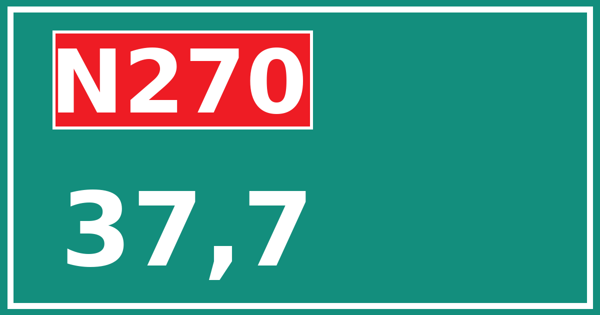 Hectometerbord N270 37,7