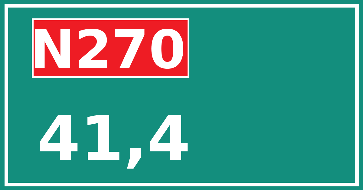 Hectometerbord N270 41,4