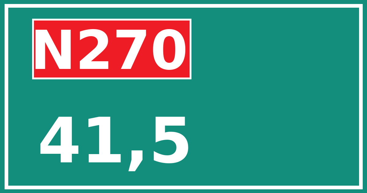 Hectometerbord N270 41,5