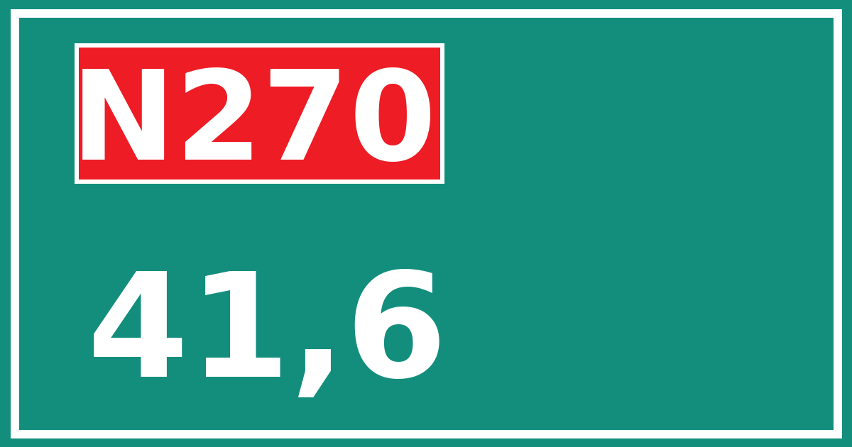Hectometerbord N270 41,6