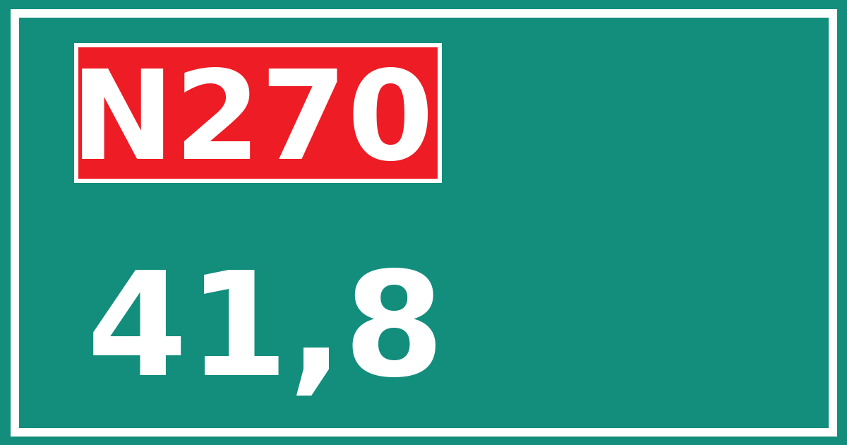 Hectometerbord N270 41,8