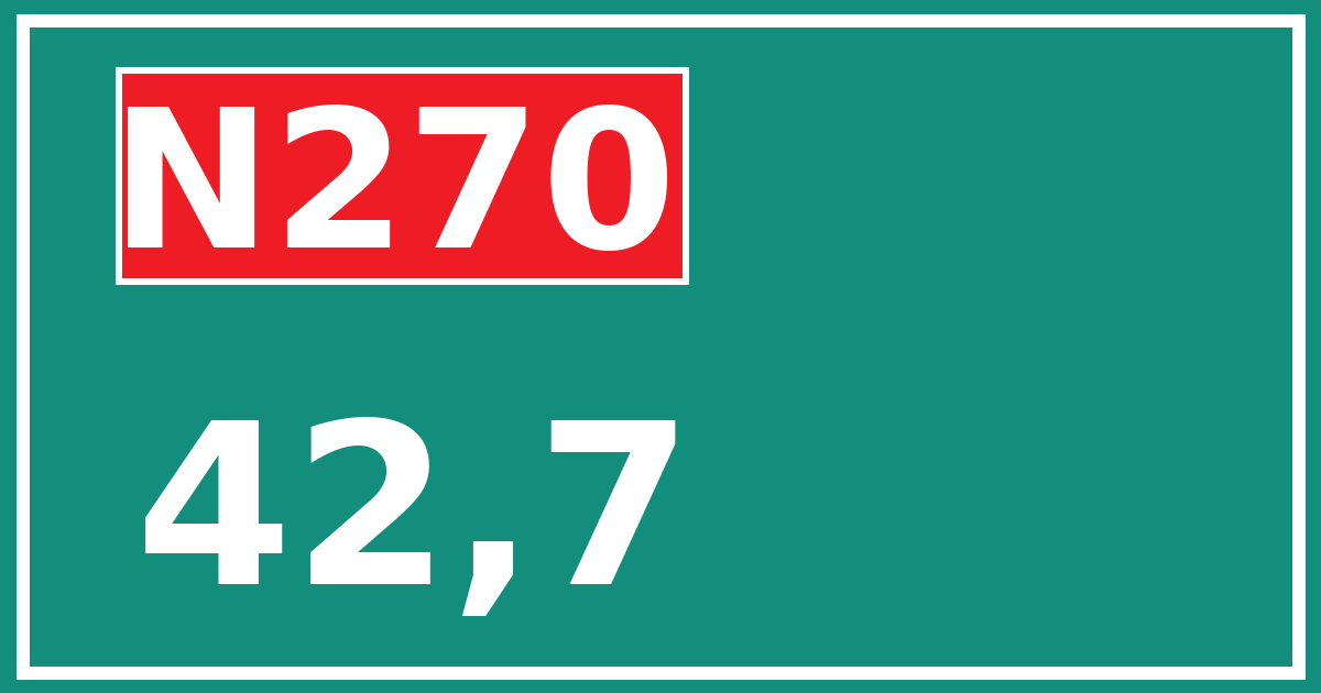 Hectometerbord N270 42,7