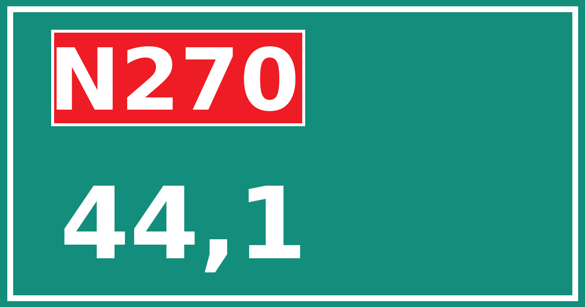 Hectometerbord N270 44,1