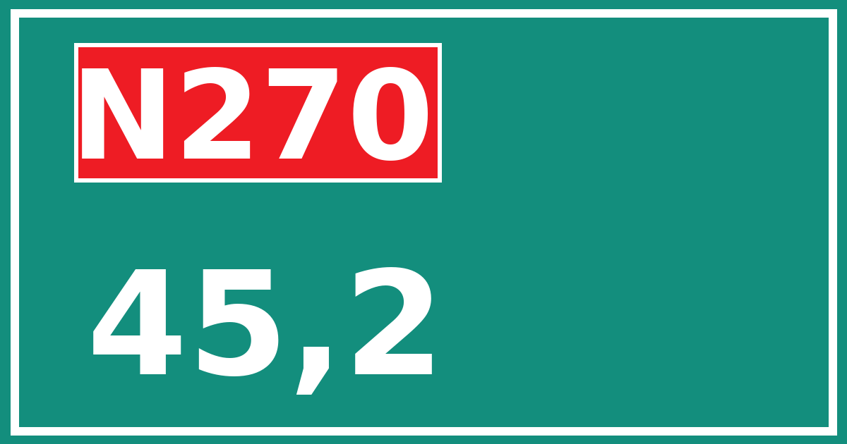Hectometerbord N270 45,2