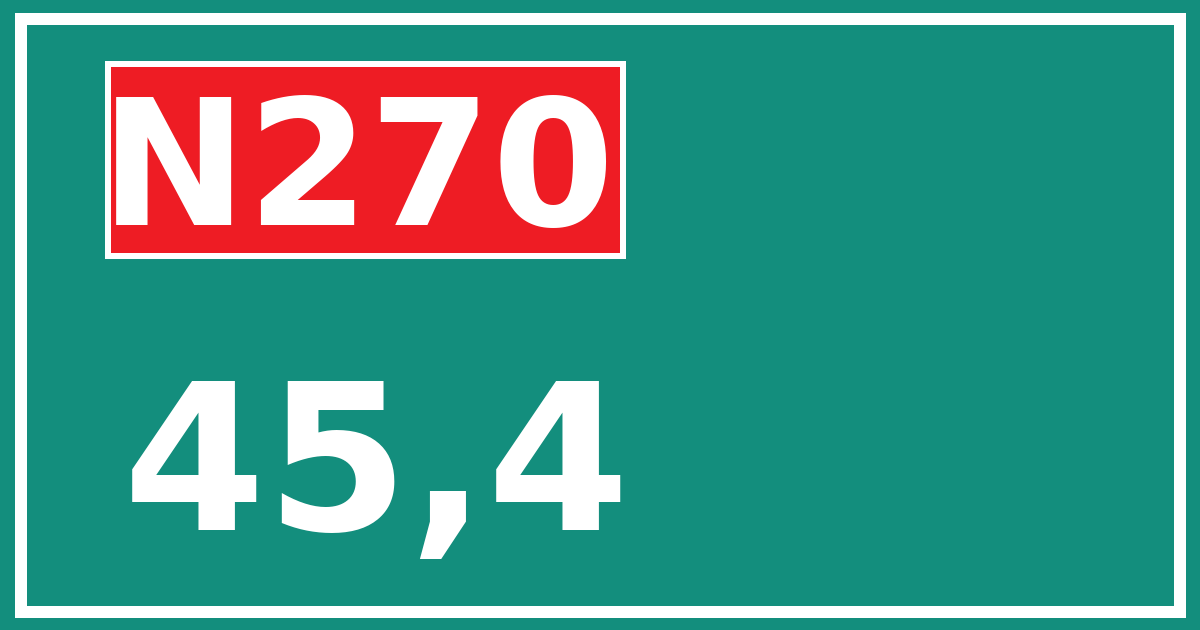 Hectometerbord N270 45,4