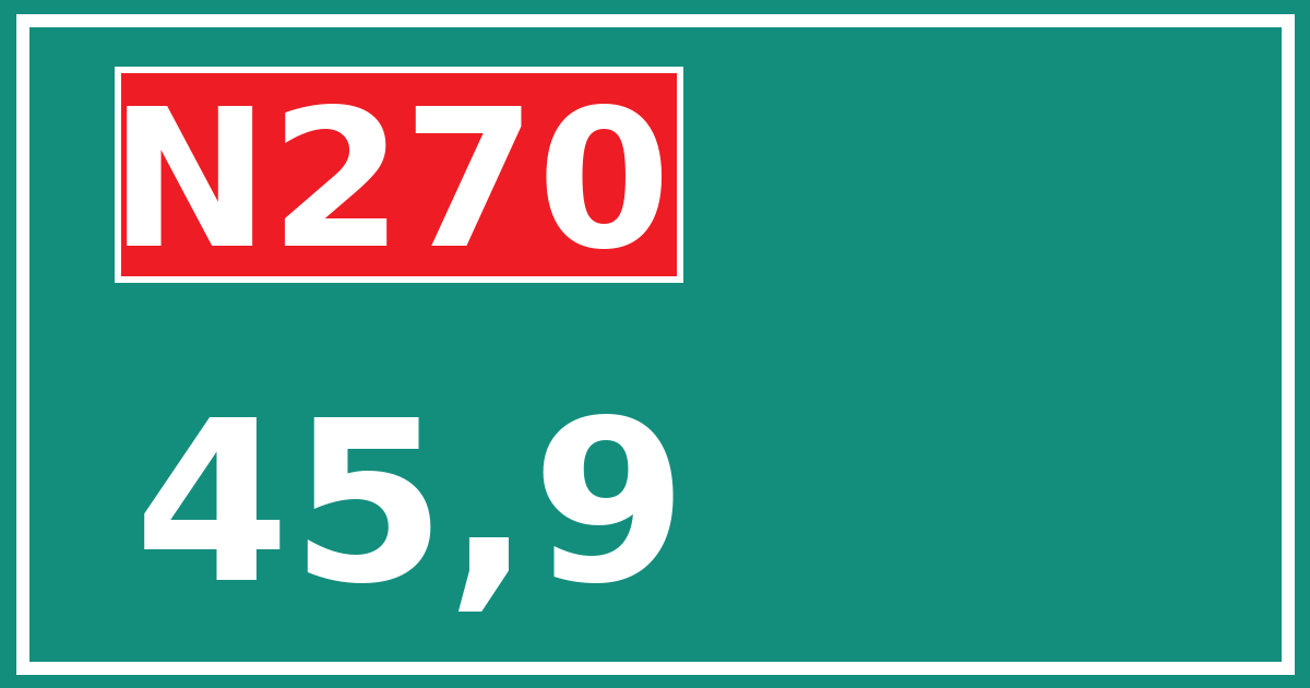 Hectometerbord N270 45,9