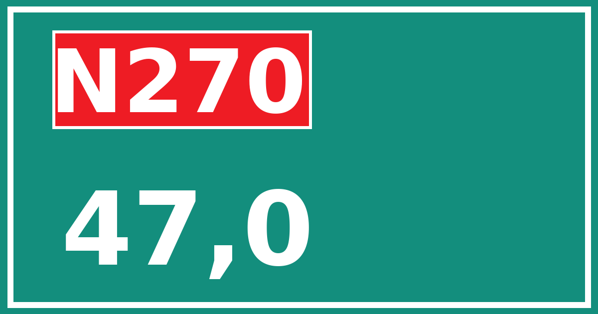 Hectometerbord N270 47,0