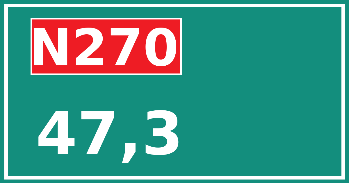 Hectometerbord N270 47,3