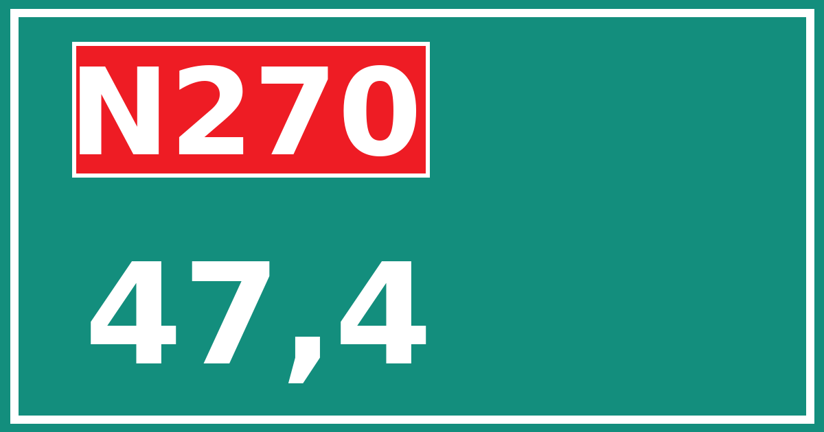 Hectometerbord N270 47,4