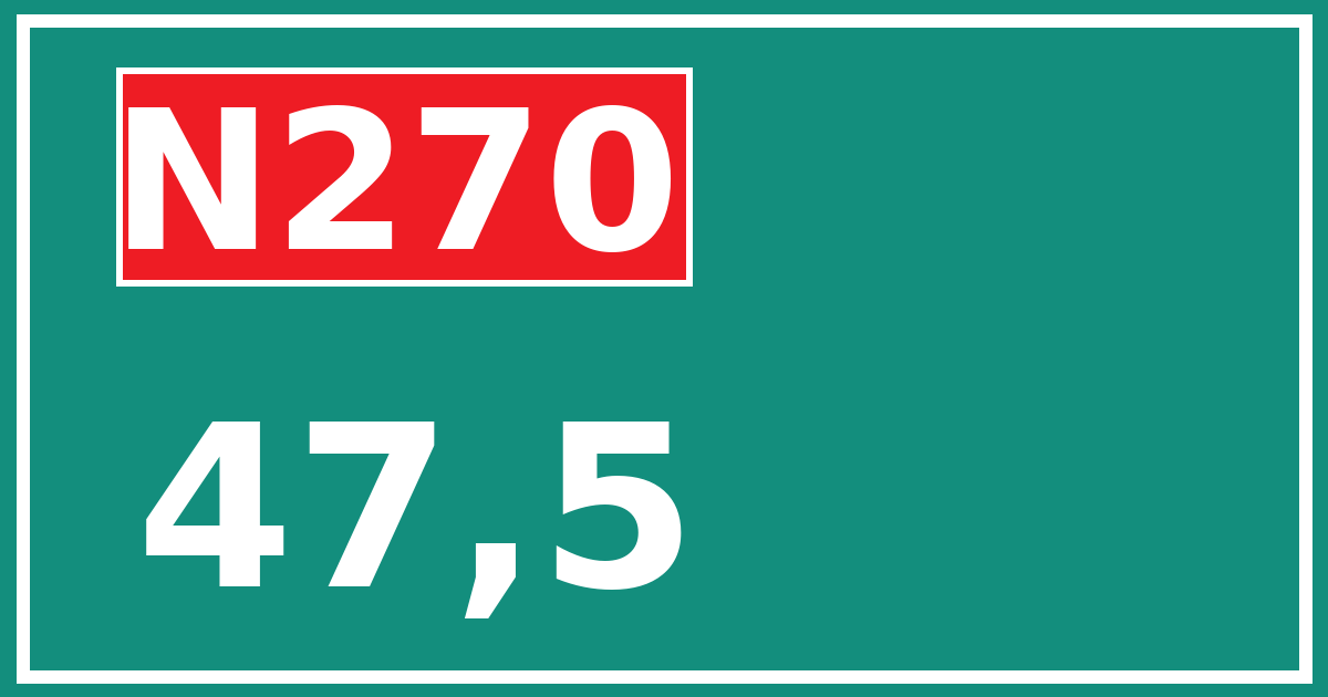 Hectometerbord N270 47,5