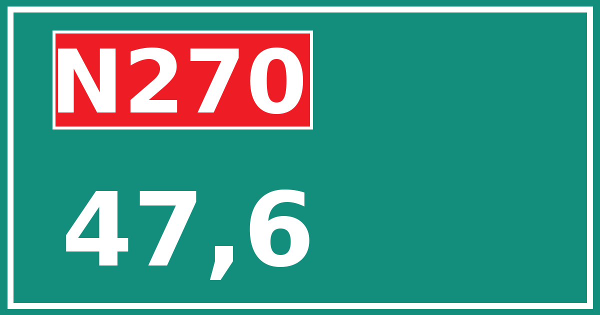 Hectometerbord N270 47,6