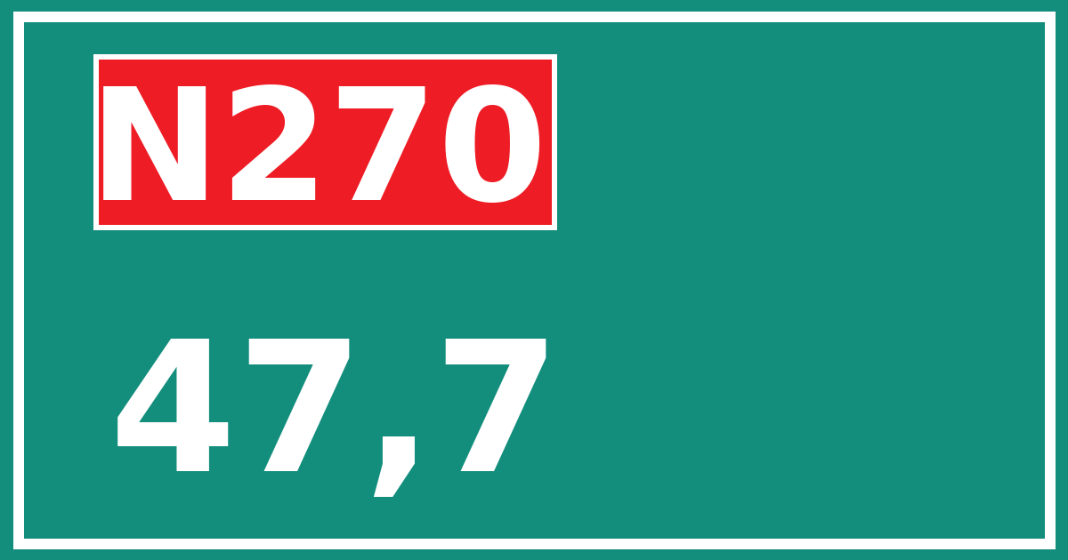 Hectometerbord N270 47,7