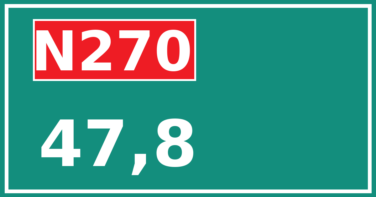 Hectometerbord N270 47,8