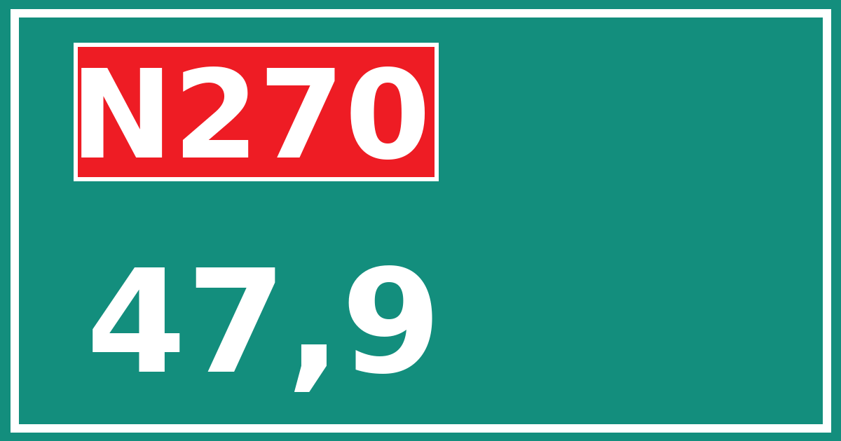 Hectometerbord N270 47,9