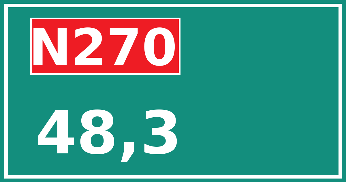 Hectometerbord N270 48,3