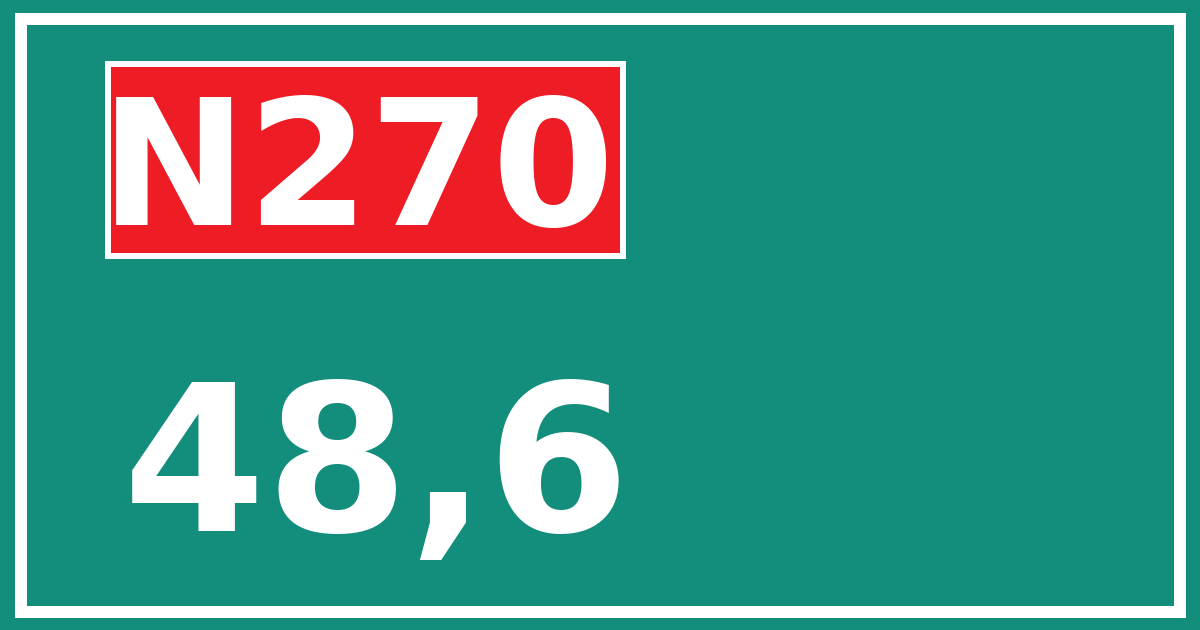 Hectometerbord N270 48,6