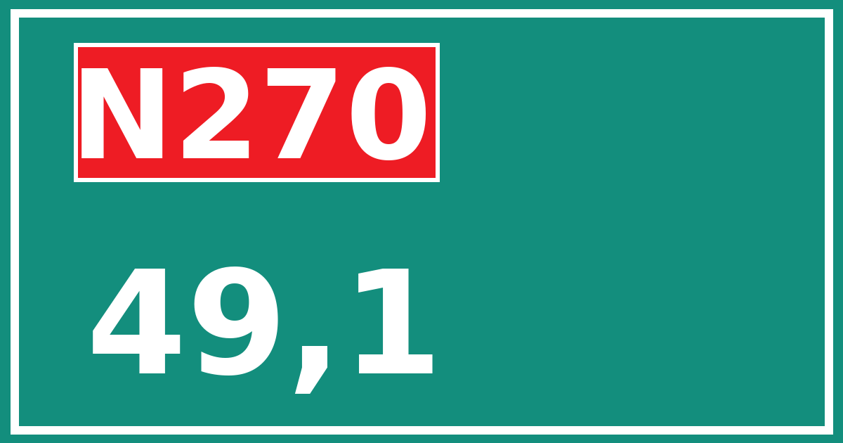 Hectometerbord N270 49,1