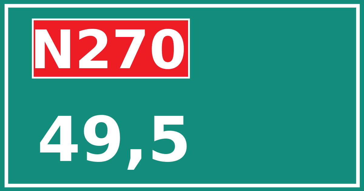 Hectometerbord N270 49,5