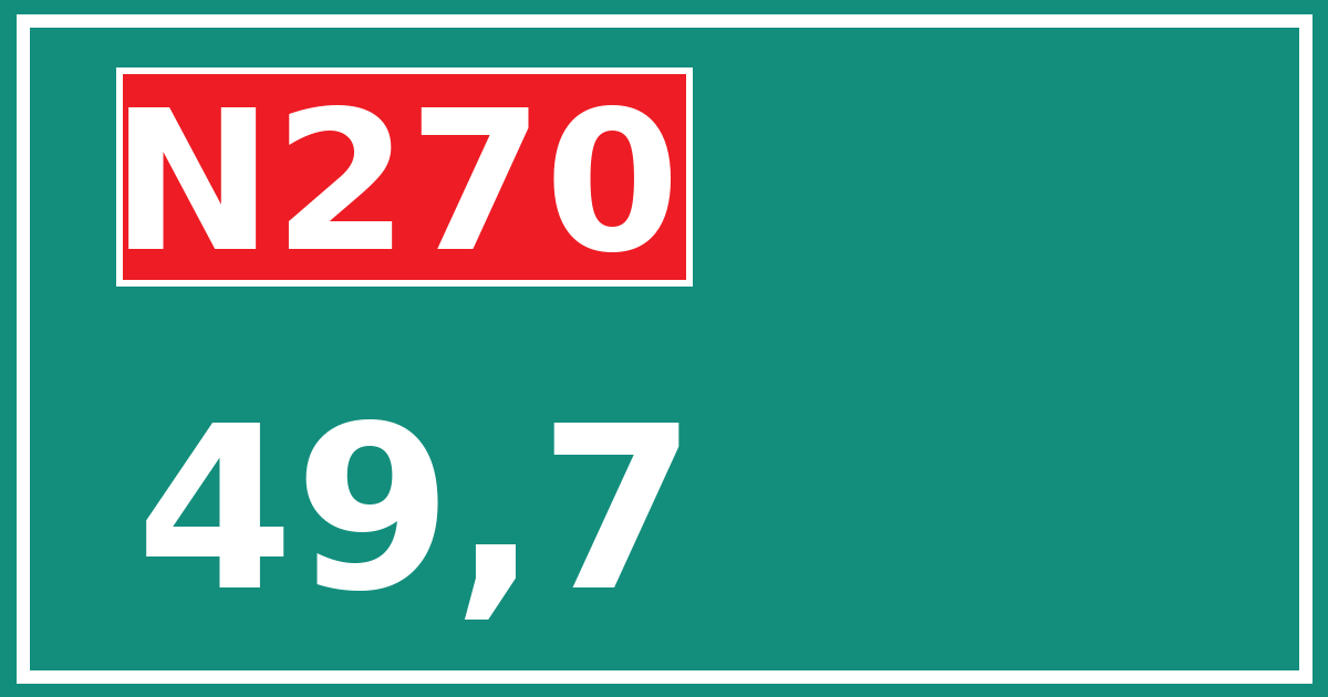 Hectometerbord N270 49,7