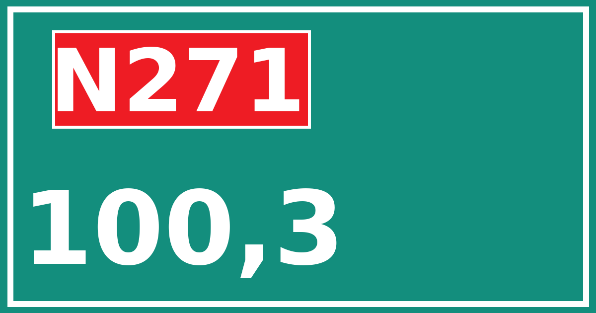 Hectometerbord N271 100,3