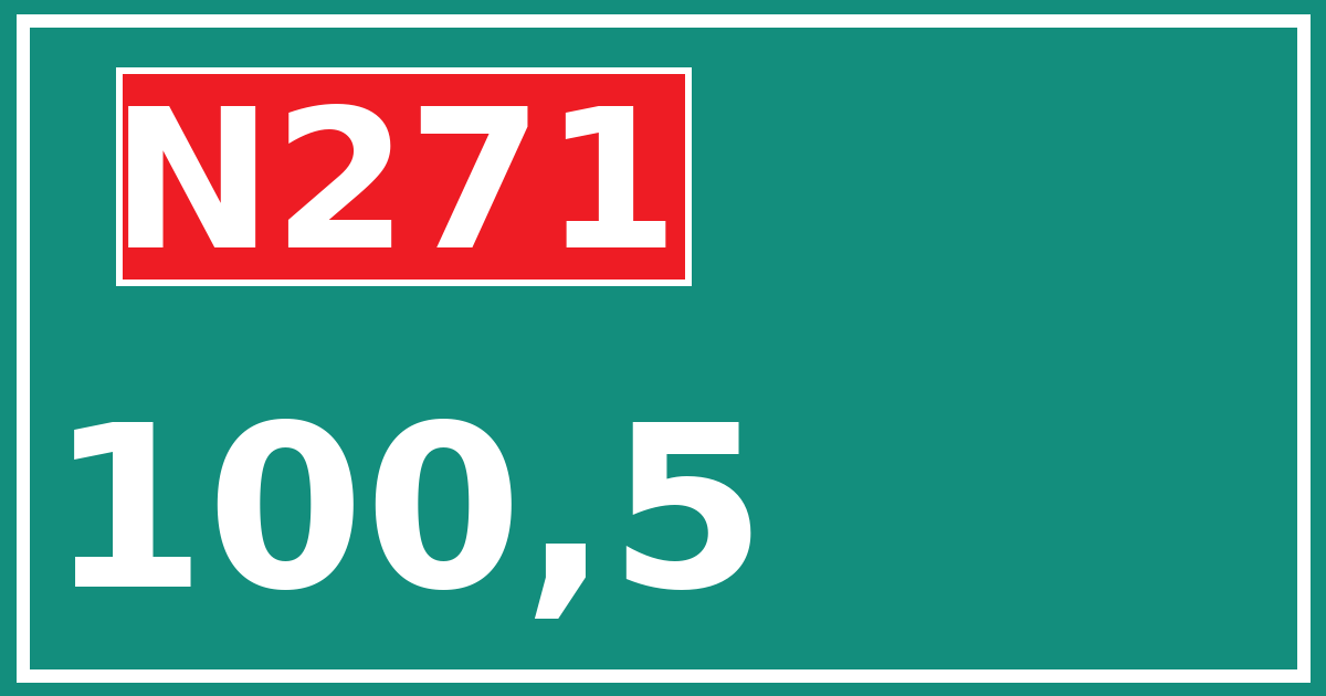 Hectometerbord N271 100,5