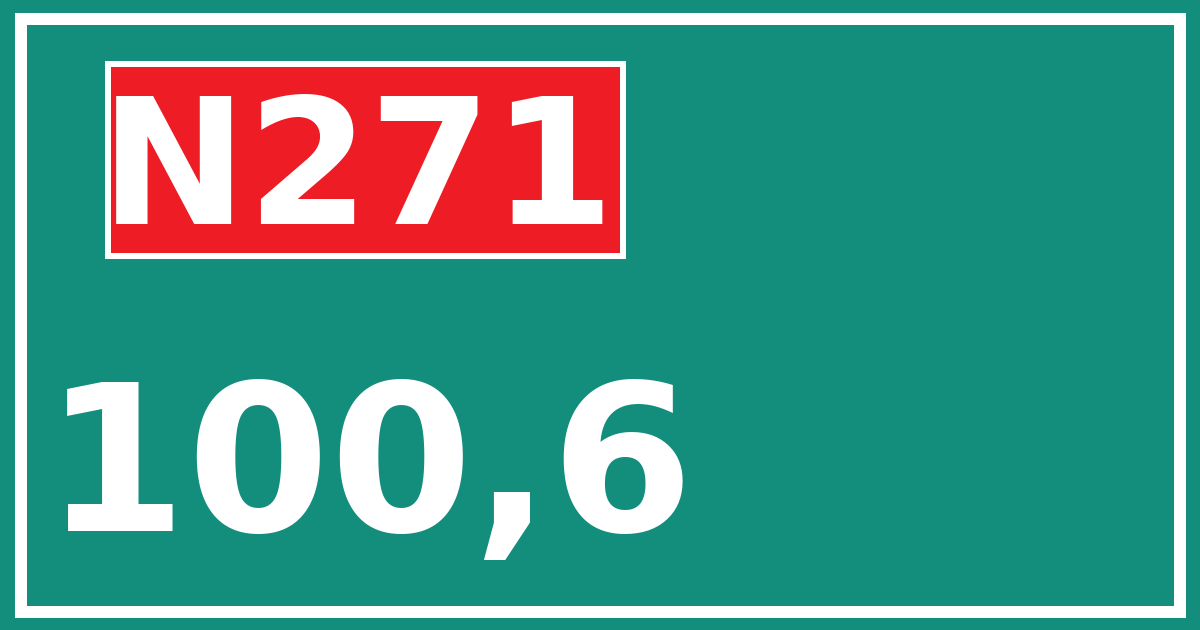 Hectometerbord N271 100,6