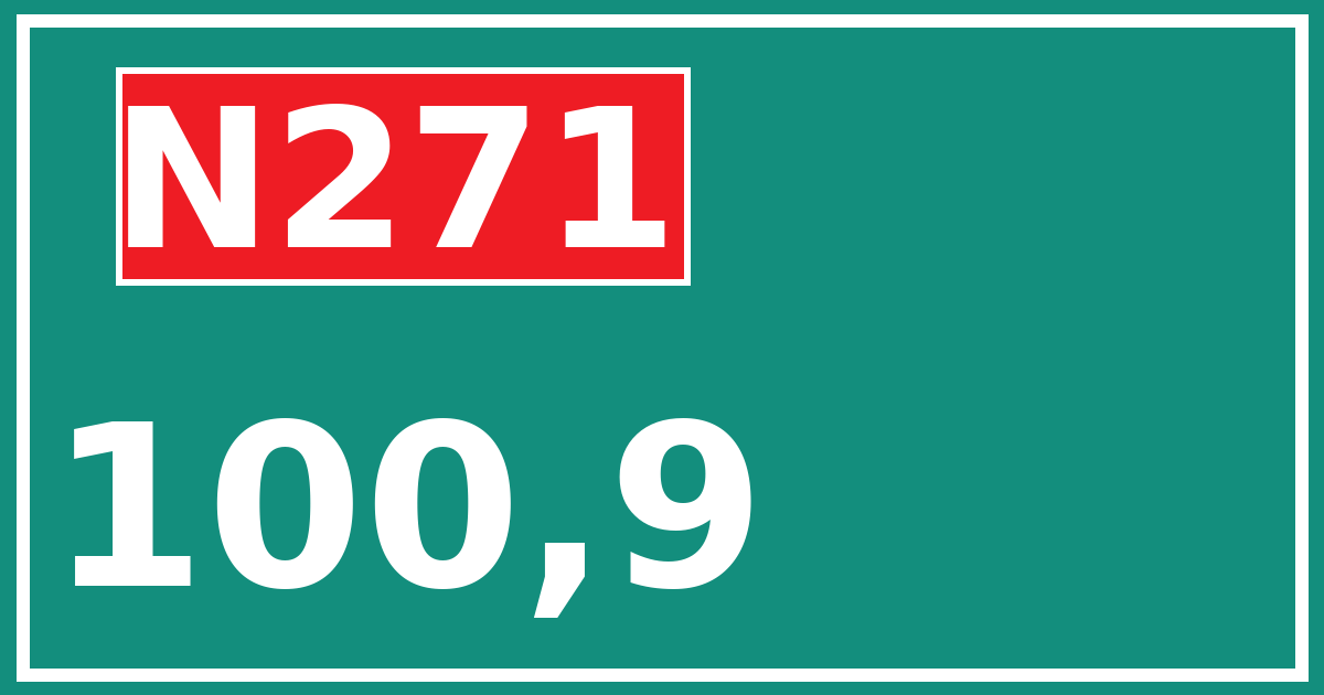 Hectometerbord N271 100,9